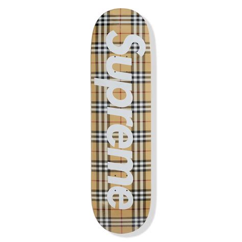 supreme burberry deck|supreme burberry skateboard.